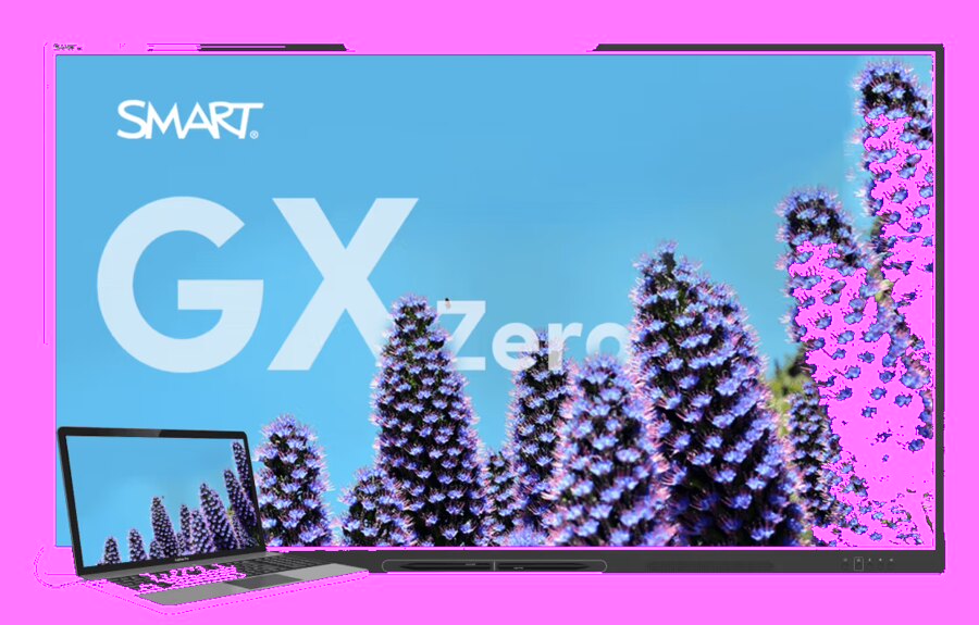 Monitor interaktywny SMART Board serii GX Zero podłączony do laptopa